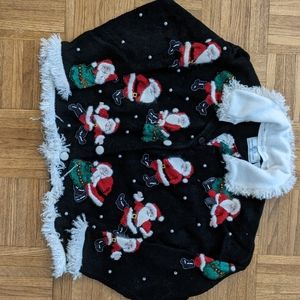 Vintage holiday sweater with detachable collar